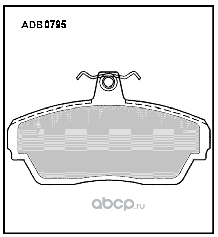ADB-0795 Колодка тормозная передняя Газель 3302, 3110 (к-т) - Allied Nippon — фото 255x150