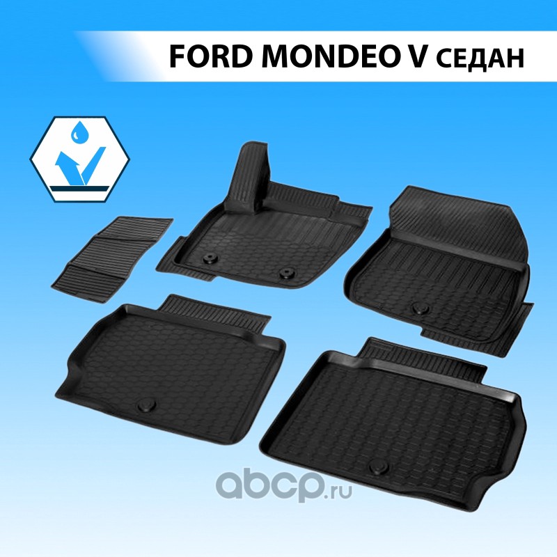 11802001 Коврики салона Ford Mondeo черный полиуретан RIVAL 11802001 — фото 255x150